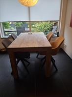 Tafel hout en 4 stoelen Trendhopper gebruikt, Huis en Inrichting, Tafels | Eettafels, Ophalen, Gebruikt, 50 tot 100 cm, 150 tot 200 cm
