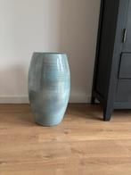 Mooie lichtblauwe vaas hoog 50cm, Tuin en Terras, Ophalen, Steen, Rond, Binnen