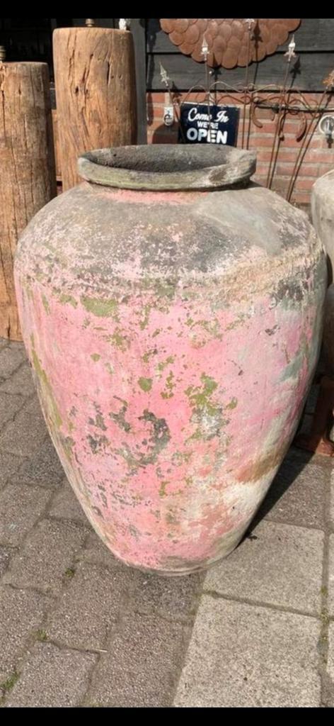 GROTE MOOIE IBIZA STYLE OUDE KRUIK UIT INDIA, Huis en Inrichting, Woonaccessoires | Vazen, Zo goed als nieuw, Overige kleuren