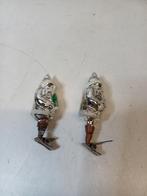 2 Antieke Glazen Kerstmannen Kerstboomversiering, Ophalen of Verzenden