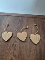 Houten hartjes decoratie (3 stuks), Ophalen of Verzenden