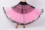 Roze zwarte flamenco rok dans kleding ballroom waltz dames, Verzenden, Nieuw, Kleding