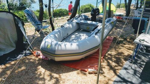 Zodiac 340 rubberboot met Suzuki 6pk 4-takt motor, Watersport en Boten, Rubberboten, Gebruikt, Zodiac, Airdeck, Minder dan 70 pk