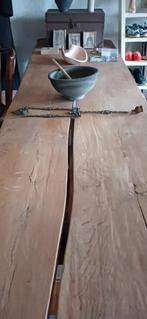 Boomstamtafel, Huis en Inrichting, Tafels | Eettafels, Ophalen, 200 cm of meer, 50 tot 100 cm, Zo goed als nieuw