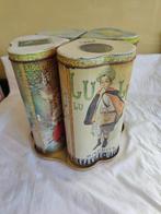 4 LU hartvormige koek blikken op dienblad, Ophalen of Verzenden, Gebruikt, Overige, Overige merken