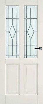 Gezocht glas in lood stompe binnendeur 212 x 83, Doe-het-zelf en Verbouw, Deuren en Horren, Glas, Gebruikt, 80 tot 100 cm, Binnendeur