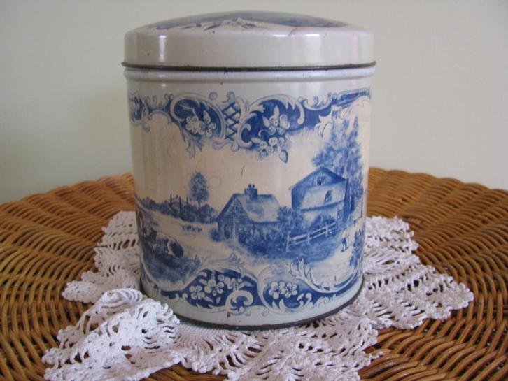 Oud Hollands tafereel ;  molen / koe # koeien / polder, Verzamelen, Blikken, Overige, Ophalen of Verzenden