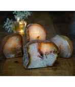 Agaat Theelichthouders – Luxe Woondecoratie in Div. Kleuren, Overige materialen, Blauw, Nieuw, Ophalen of Verzenden