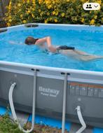 Bestway ovaal zwembad 32 meter – compleet & netjes, Ophalen, 200 tot 300 cm, 80 tot 120 cm, Zo goed als nieuw