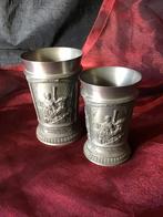 2 Tinnen wijnbekers WMF zilvertin Jaren 70, Antiek en Kunst, Antiek | Tin, Ophalen of Verzenden