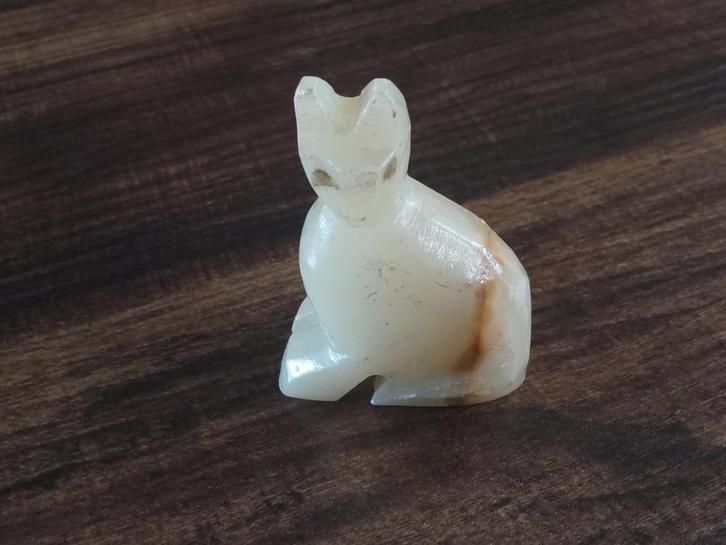 Kat Onyx beeldje, Vintage, Verzamelen, Beelden en Beeldjes, Zo goed als nieuw, Dier, Ophalen of Verzenden