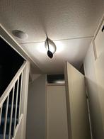 Design Plafond lamp zwart met zilver ( halogeen), Ophalen of Verzenden, Zo goed als nieuw, Metaal