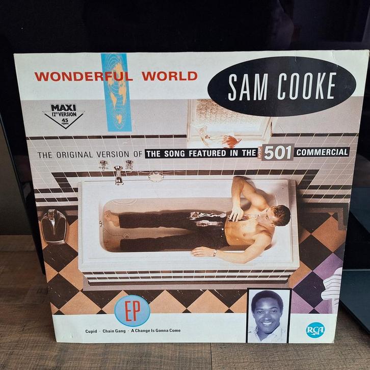 Sam cooke wonderful world e.p., Cd's en Dvd's, Vinyl Singles, Gebruikt, Maxi-single, R&B en Soul, 12 inch, Ophalen of Verzenden