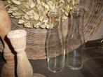 2 Glazen flessen (nr.30), Minder dan 50 cm, Nieuw, Glas, Ophalen of Verzenden