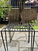 4 solide stalen design draadstoelen voor binnen of buiten, Tuin en Terras, Ophalen, Gebruikt, Metaal, Stapelbaar