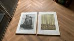 Twee poster van Vincent van Gogh in lijst, Ophalen, Gebruikt, 50 tot 75 cm, Metaal of Aluminium