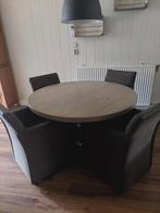 Eettafel rond steigerhout 130 doorsnee, Huis en Inrichting, Ophalen, Gebruikt