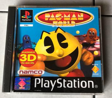 Pacman world 20th anniversary compleet met boekje ps1 beschikbaar voor biedingen