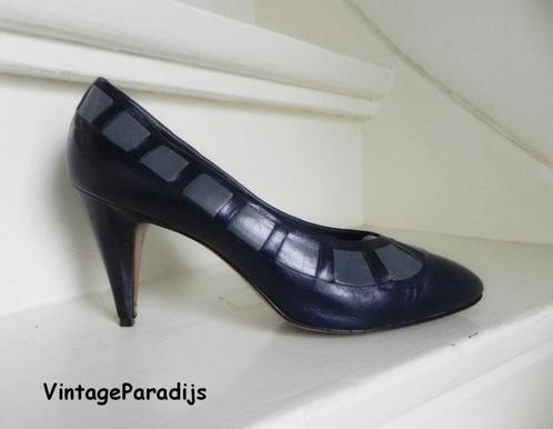2223 VINTAGE Tatiana sexy high heels shoes pumps 38 39, Kleding | Dames, Schoenen, Zo goed als nieuw, Pumps, Blauw, Ophalen of Verzenden