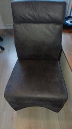 6 Grijze Suede Eetkamerstoelen met Wieltjes, Huis en Inrichting, Stoelen, Ophalen, Grijs, Stof