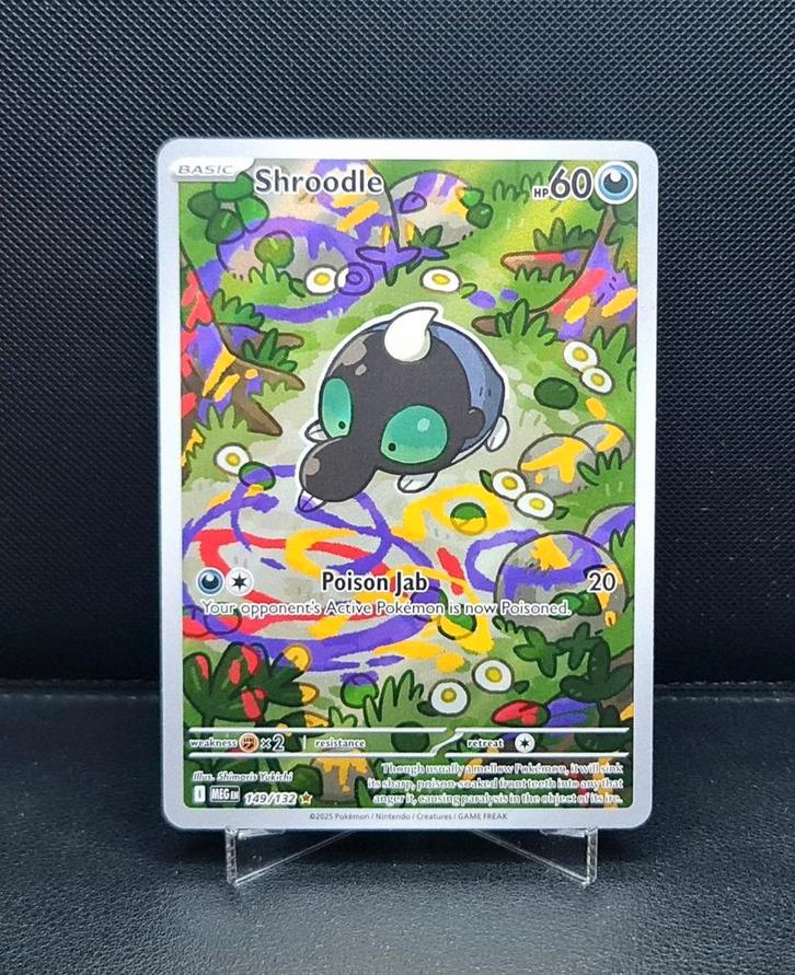 Shroodle 149/132 Mega Evolution NM, Hobby en Vrije tijd, Verzamelkaartspellen | Pokémon, Zo goed als nieuw, Ophalen of Verzenden