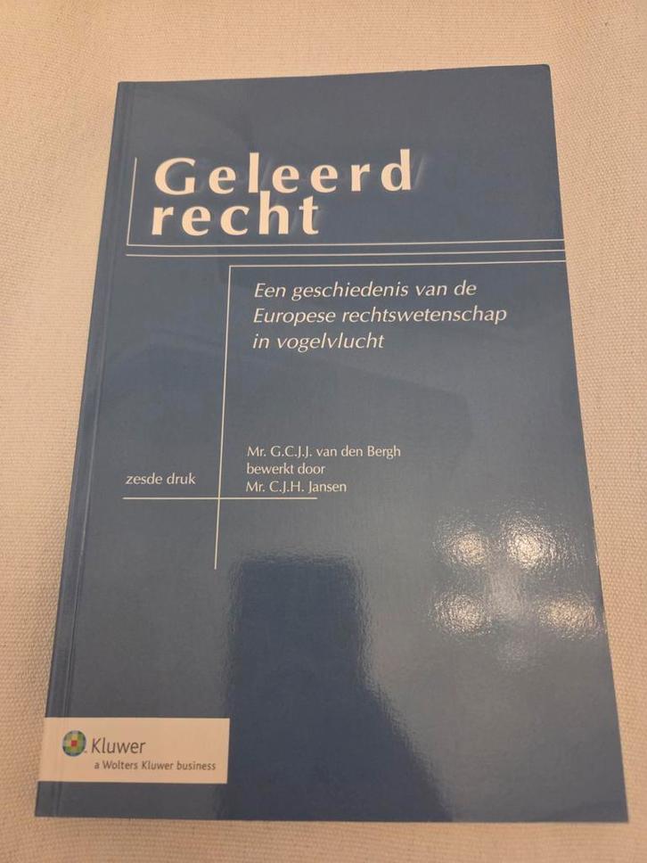 Geleerd Recht - Geschiedenis Europese Rechtswetenschap, Boeken, Studieboeken en Cursussen, Zo goed als nieuw, HBO, Alpha, Ophalen of Verzenden