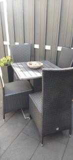 Bistroset / balkonset / bistrotafel met stoelen / wickerset, Ophalen, Zo goed als nieuw, Overige materialen, 2 zitplaatsen