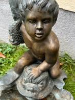 Bronzen tuinbeeld, fontein, Ophalen, Zo goed als nieuw