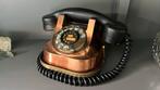 gave vintage koperen draaischijf telefoon / bakelieten hoorn, Verzenden, Zo goed als nieuw