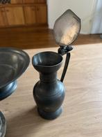 Diverse tinnen spullen: asbak, schaal, kandelaar & meer, Antiek en Kunst, Antiek | Tin, Ophalen of Verzenden