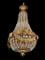 Antieke kristallen Empire kroonluchter, Ophalen of Verzenden, Zo goed als nieuw