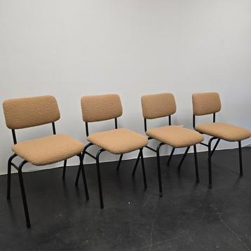 Set van 4 eetkamerstoelen, vintage schoolstoelen  beschikbaar voor biedingen