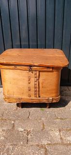Super gave spanen houten kist opbergdoos +deksel  40x50x40, Huis en Inrichting, Woonaccessoires | Overige, Ophalen