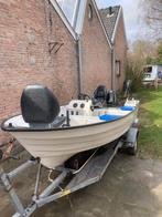 Mooie vissers boot TopCraft 25 pk - 45 km/u, Watersport en Boten, Vis- en Consoleboten, Buitenboordmotor, Ophalen of Verzenden