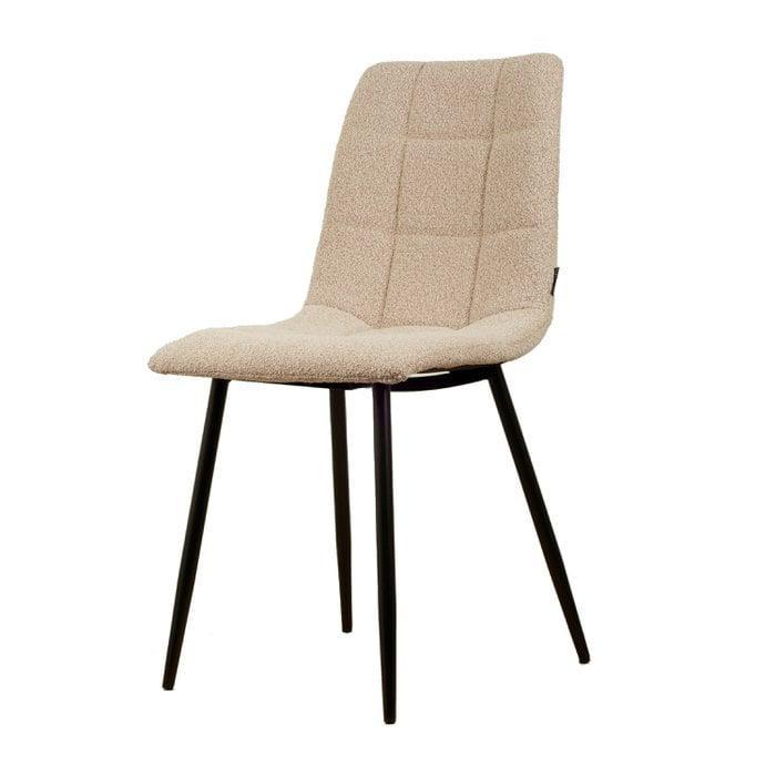 Beige Bouclé Eetkamerstoel Elise – Modern & Comfortabel, Huis en Inrichting, Stoelen, Nieuw, Vier, Stof, Overige kleuren, Ophalen of Verzenden