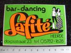 sticker bar dancing lafite heerde logo vintage, Verzamelen, Stickers, Bedrijf of Vereniging, Zo goed als nieuw, Verzenden