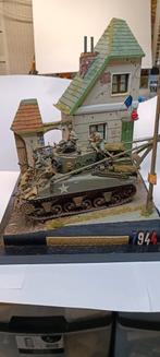 Sherman carentan WW2 diorama 1/35, Hobby en Vrije tijd, Modelbouw | Figuren en Diorama's, Ophalen of Verzenden, Nieuw, 1:35 tot 1:50