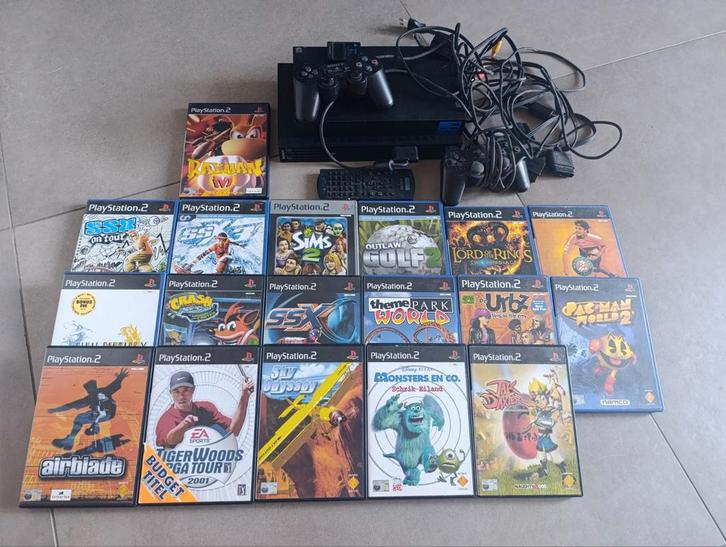 PlayStation 2 compleet + 18 spellen o.a. Final Fantasy X, Spelcomputers en Games, Spelcomputers | Sony PlayStation 2, Gebruikt