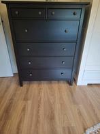 Zwarte Hemnes ladekast 6 lades, Huis en Inrichting, Kasten | Dressoirs, Ophalen, Overige materialen, 100 tot 150 cm, Scandinavisch