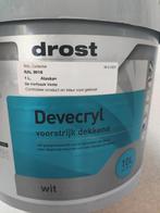 Drost Devecryl voorstrijk 10L RAL 9016, Doe-het-zelf en Verbouw, Verf, Beits en Lak, Ophalen, Nieuw, Wit, Verf