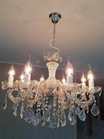 Prachtige 8 arms kandelaar lamp van glas Kroonluchter, Ophalen, Zo goed als nieuw, Glas