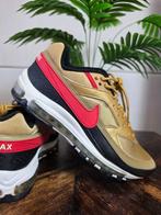 Nike Air Max 97 BW Metallic Gold University Red maat 44, Kleding | Heren, Schoenen, Zwart, Nike, Nieuw, Ophalen of Verzenden