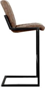 Barkruk Milano Caro jackson cognac | Webshop, Met voetsteun, Nieuw, Ophalen of Verzenden, 90 cm of meer