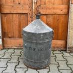 Bus kan ton zink oud brocante diameter 40 cm hoogte 70 cm, Antiek en Kunst, Ophalen of Verzenden