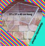 Bijzettafeltje plexiglas., Huis en Inrichting, Ophalen, Rechthoekig, Minder dan 50 cm, Minder dan 50 cm