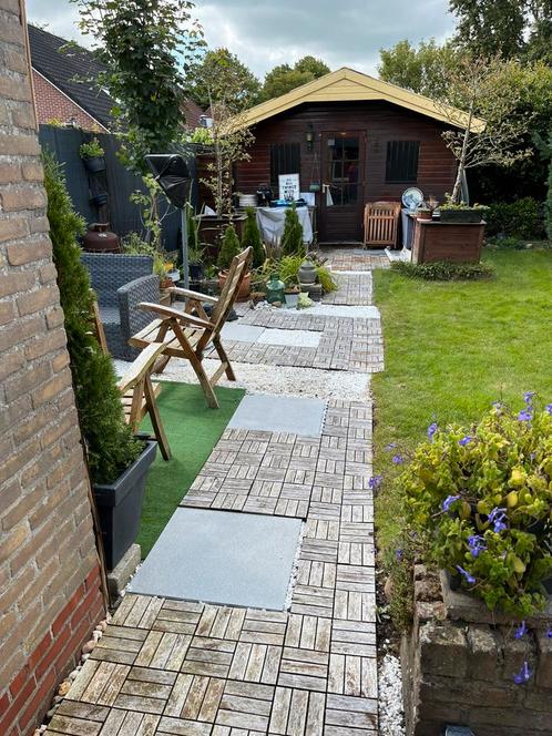 Twee grote hardhouten plantenbakken 75x90x90 cm, Tuin en Terras, Bloembakken en Plantenbakken, Hout, Binnen, Rechthoekig, Ophalen