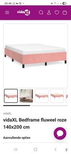 vidaXL Bedframe fluweel roze 140x200 cm, Overige kleuren, 200 cm, Stof, Nieuw