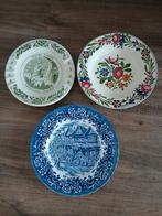 3 oude borden, Ophalen of Verzenden