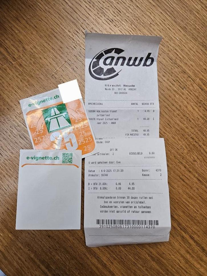 Vignet Zwitserland - Nieuw, Tickets en Kaartjes, Autovignetten, Drie personen of meer