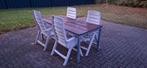 Gratis tuintafel met 4 stoelen, Tuin en Terras, Tuinsets en Loungesets, Ophalen, 4 zitplaatsen, Gebruikt, Tuinset